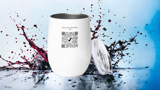 Patriots hope QR code Wine tumbler